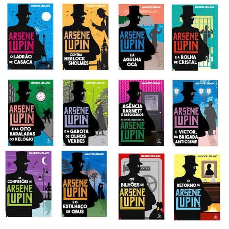 Coleção Livros Arsene Lupin Kit 12 Volumes Por Maurice Leblanc